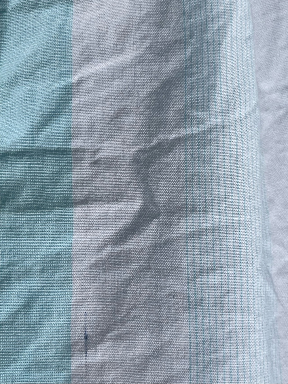 Light Blue Striped Peasant Blouse with Embroidered Sleeves Sz XXL - Picture 7 of 11